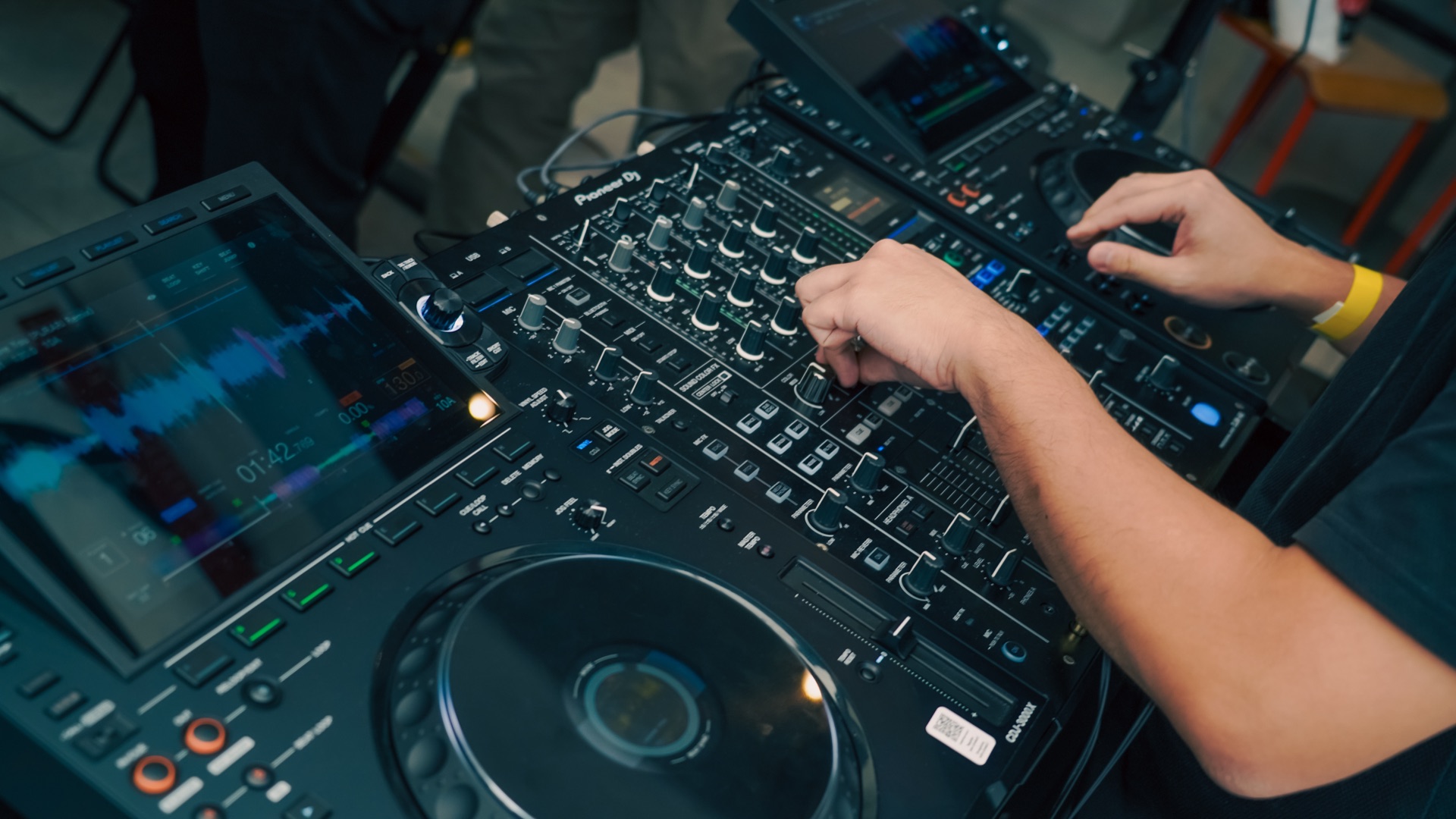 DJ mixer and CDJs at a workshop